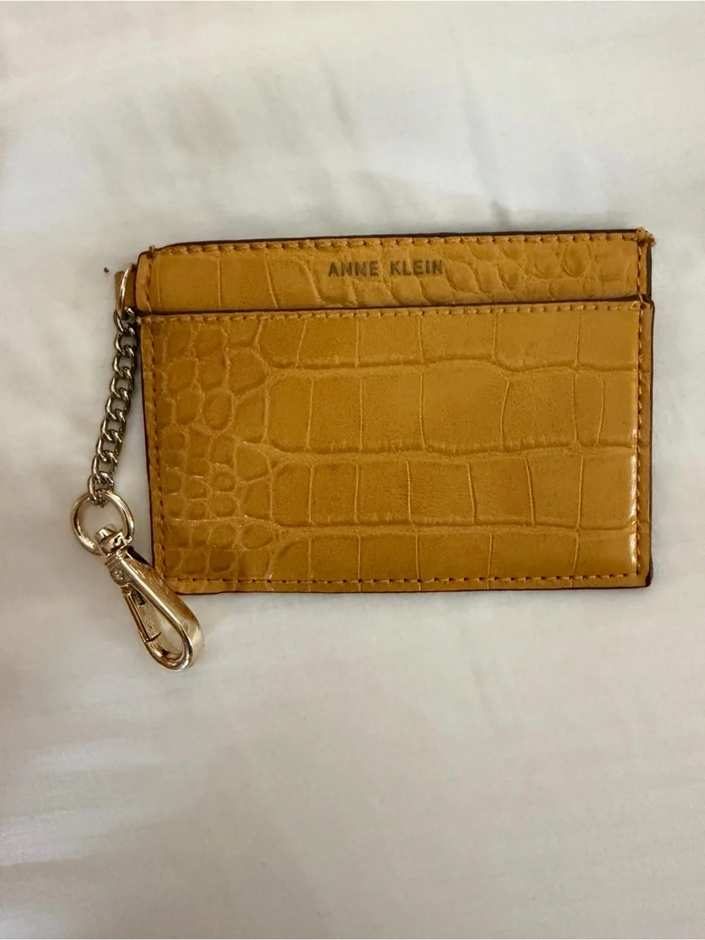 Mustard Yellow Croc-Embossed Tote Bag